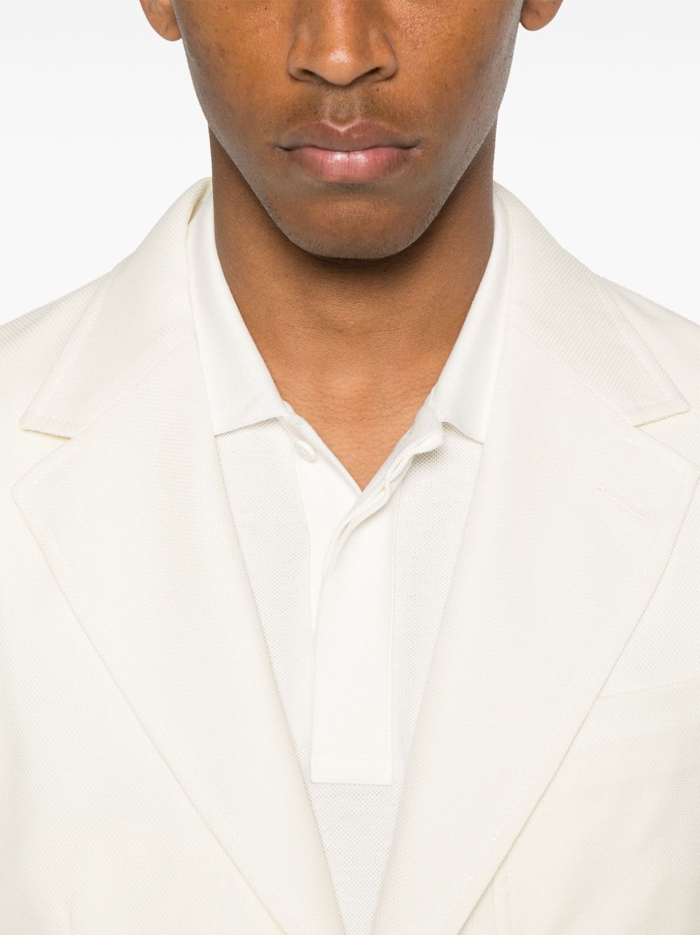 Boglioli Wool Single Breasted Jacket In White