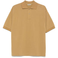 AURALEE Cotton Polo Shirt In Khaki