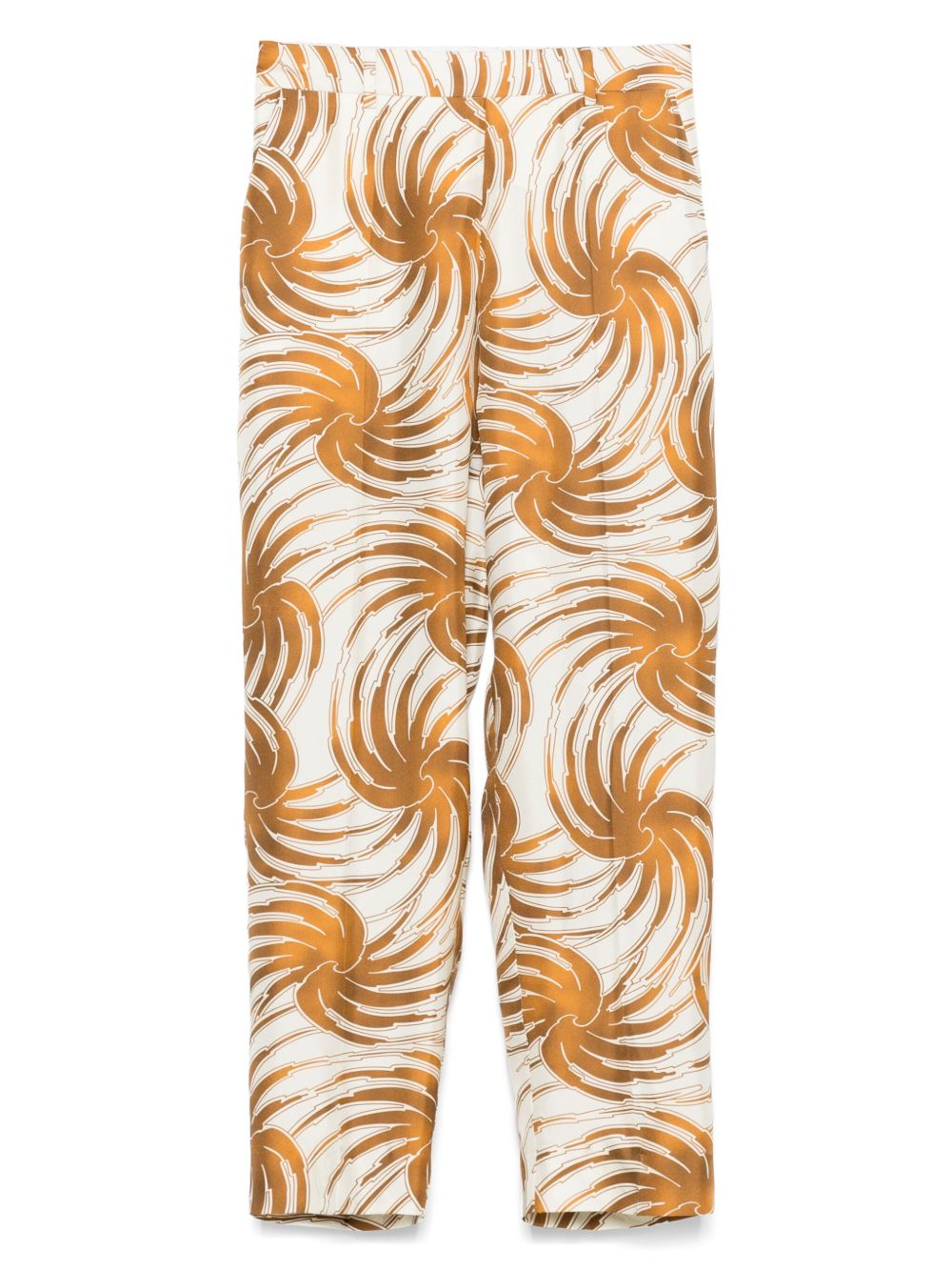 Alberto Biani Silk Trousers In Beige