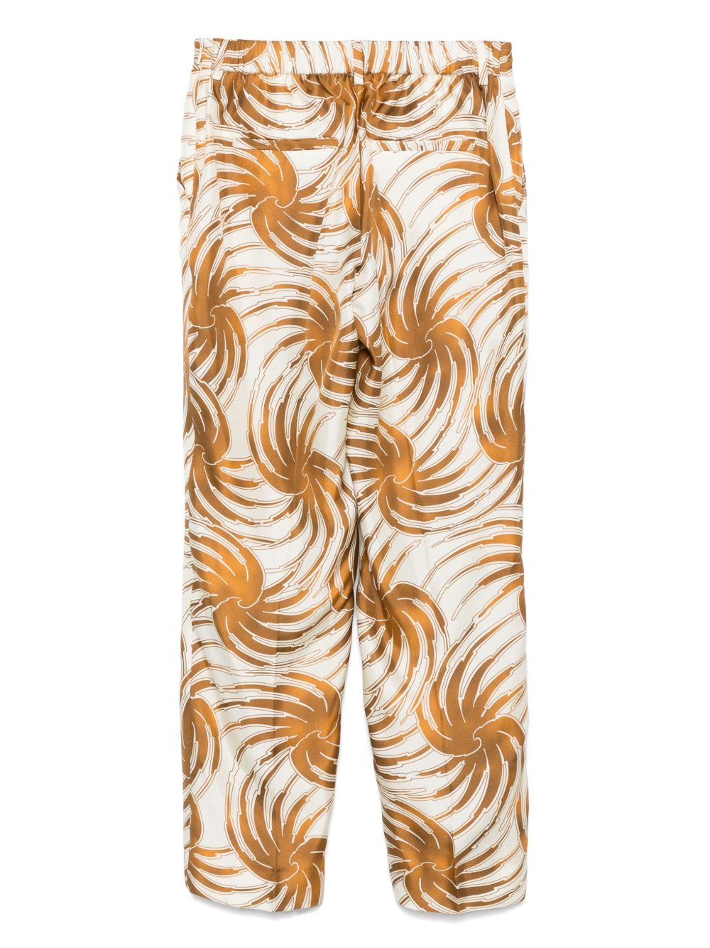 Alberto Biani Silk Trousers In Beige