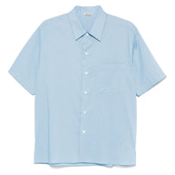 AURALEE Cotton Shirt In Clear Blue