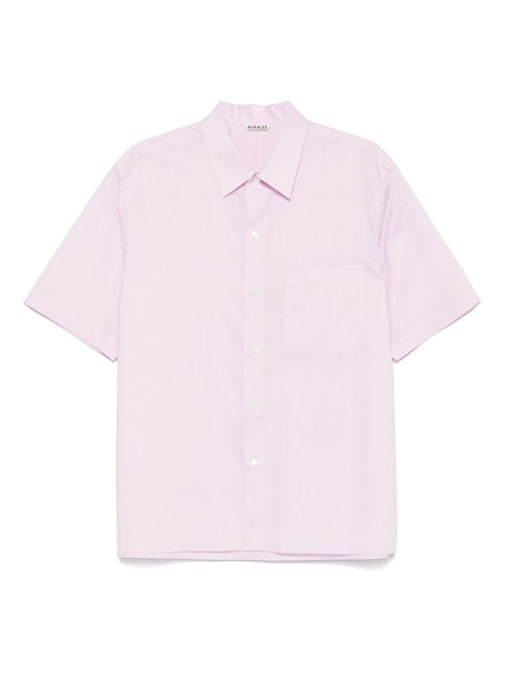 AURALEE Cotton Shirt In Pink