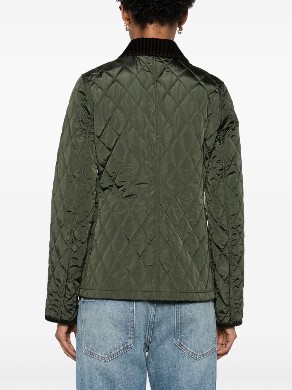 Burberry Quilted Jacket In Green