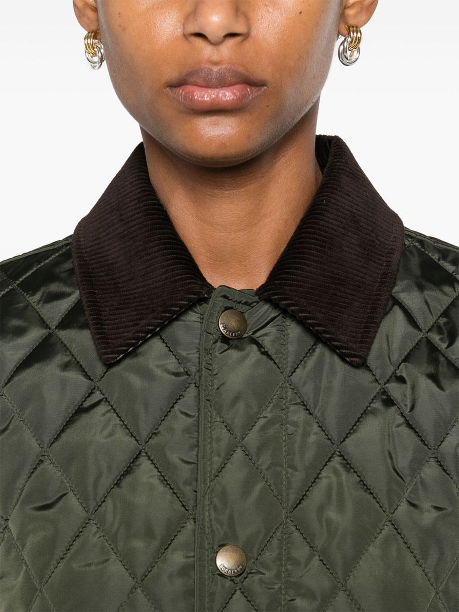 Burberry Quilted Jacket In Green