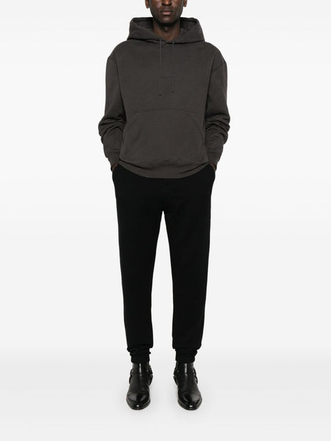 Saint Laurent Hooded Sweatshirt In Grey
