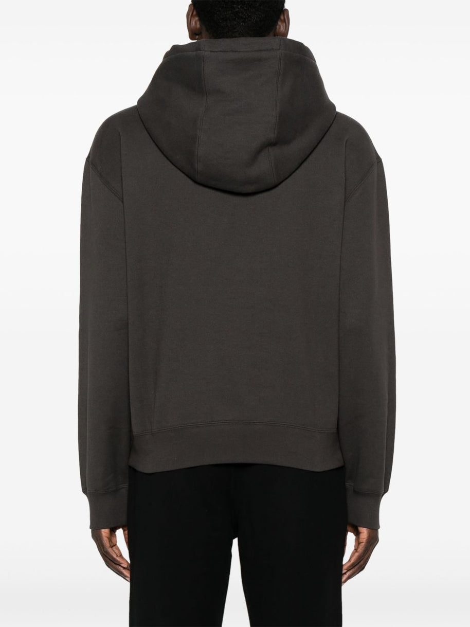Saint Laurent Hooded Sweatshirt In Grey