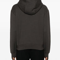 Saint Laurent Hooded Sweatshirt In Grey