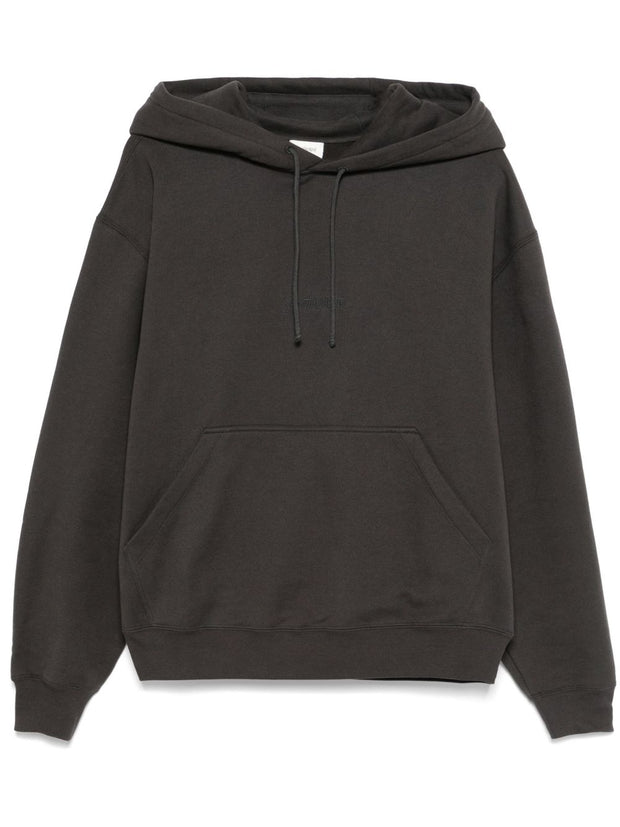 Saint Laurent Hooded Sweatshirt In Grey
