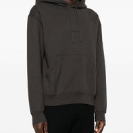 Saint Laurent Hooded Sweatshirt In Grey