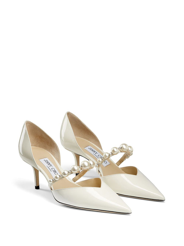 Jimmy Choo Aurelie 65 Patent Leather Pumps - White