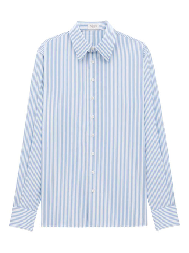 Saint Laurent Striped Oxford Cotton Shirt