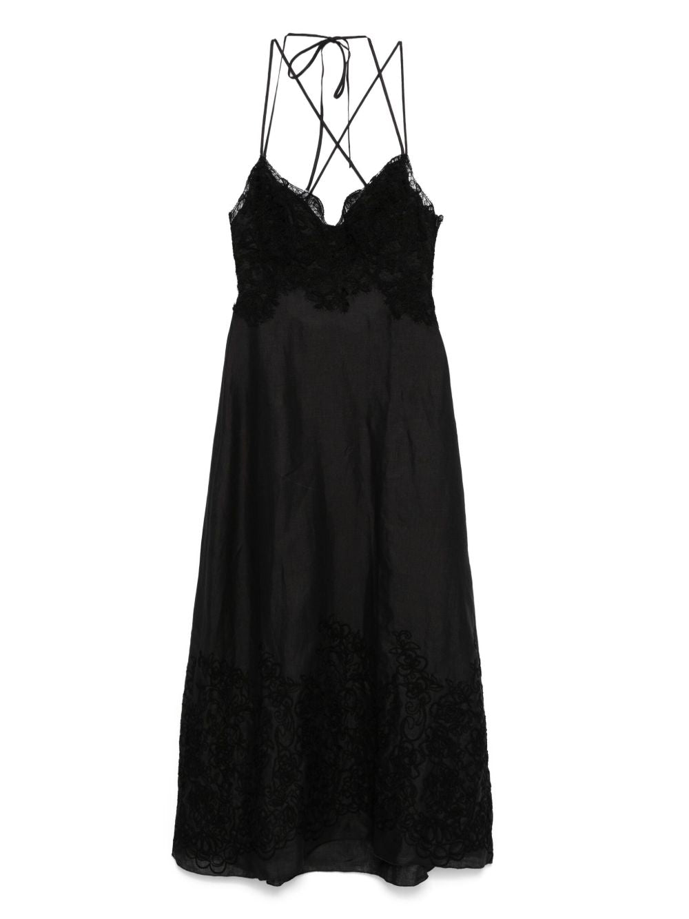 Ermanno Scervino Midi Dress In Black
