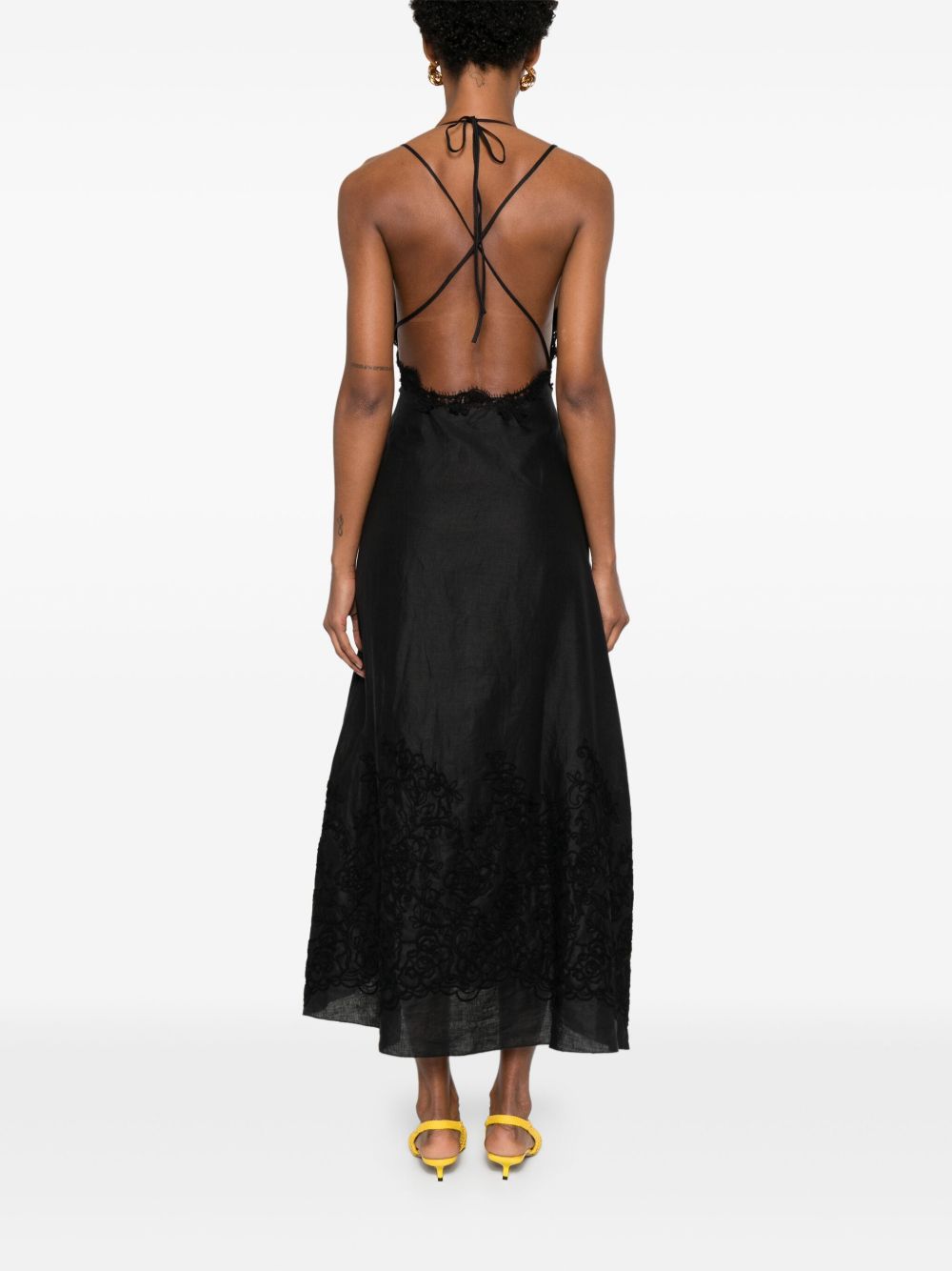 Ermanno Scervino Midi Dress In Black