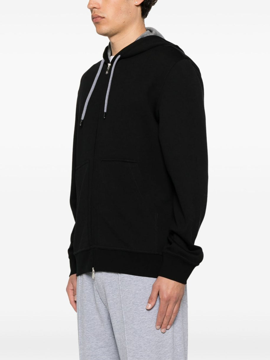 Brunello Cucinelli Cotton Zipped Hoodie - Black