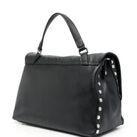 Zanellato Postina Daily Medium Leather Handbag - Black