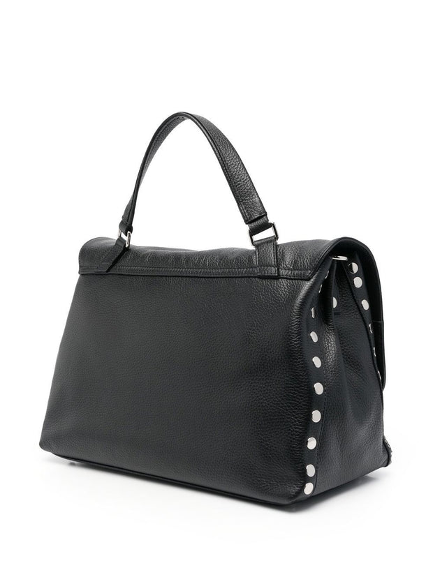 Zanellato Postina Daily Medium Leather Handbag - Black