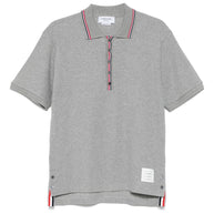 Thom Browne Rwb Cotton Polo Shirt - Light Grey