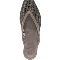 Brunello Cucinelli Abstract Embroidered Suede Slingback Ballet Flats