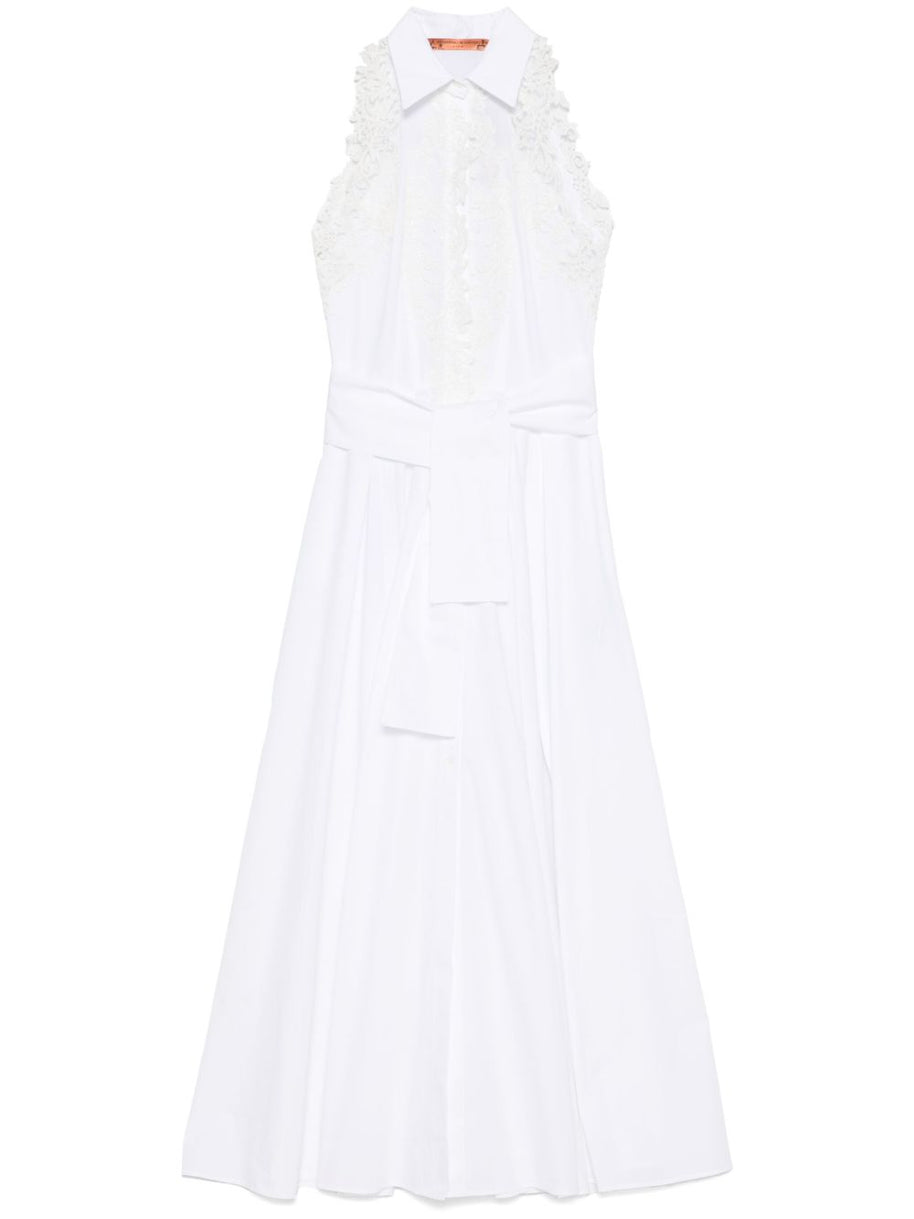 Ermanno Scervino Chemisier Lace Long Dress In White