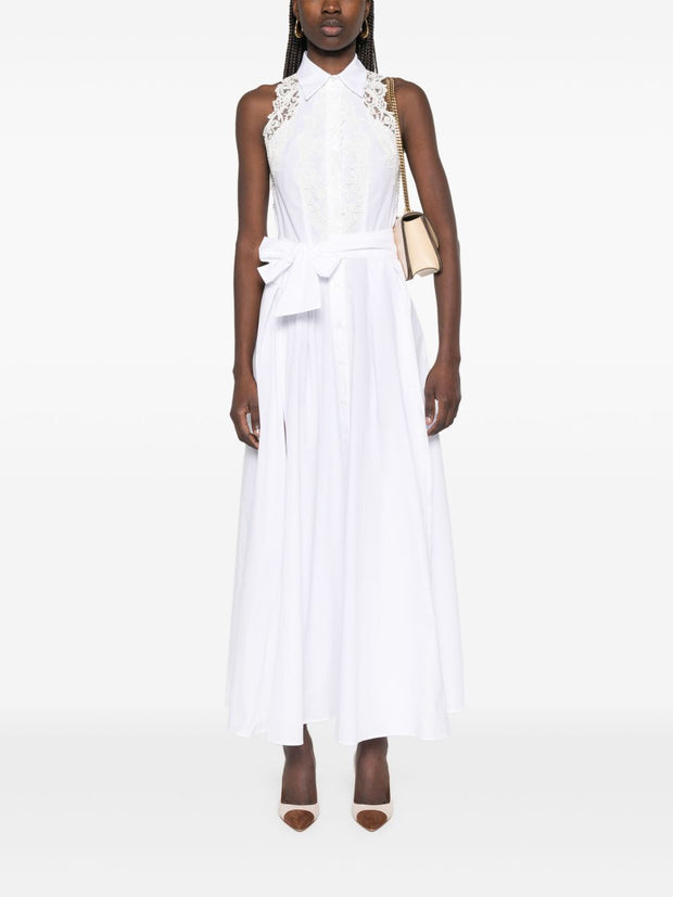 Ermanno Scervino Chemisier Lace Long Dress In White