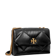 Tory Burch Kira Diamond Leather Shoulder Bag - Black