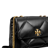 Tory Burch Kira Diamond Leather Shoulder Bag - Black