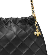 Tory Burch Fleming Leather Hobo Bag - Black