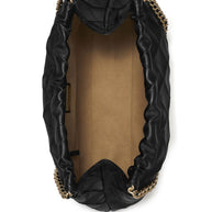 Tory Burch Fleming Leather Hobo Bag - Black