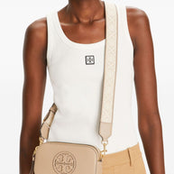 Tory Burch Miller Mini Leather Camera Bag - Powder