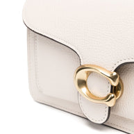 Coach Tabby Chain Leather Clutch - White