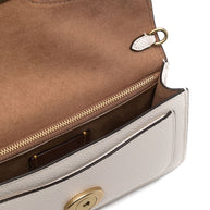 Coach Tabby Chain Leather Clutch - White