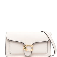 Coach Tabby Chain Leather Clutch - White