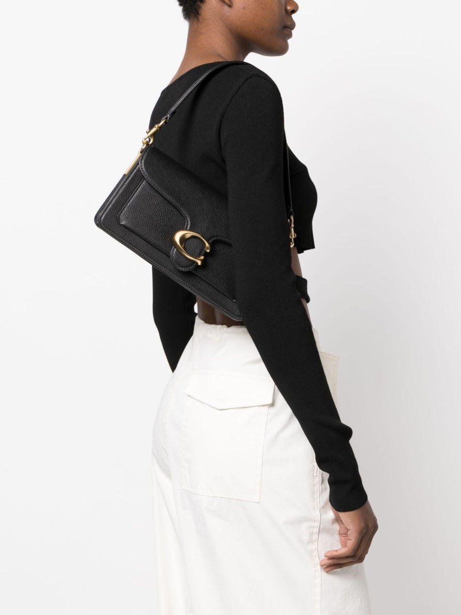 Coach Tabby 26 Leather Shoulder Bag - Black