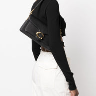 Coach Tabby 26 Leather Shoulder Bag - Black