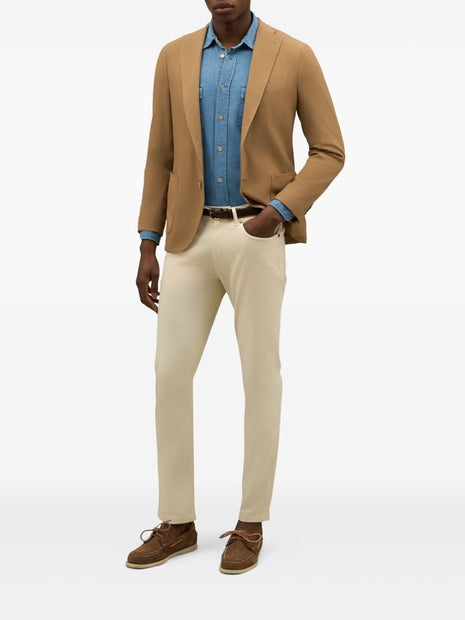 Boglioli Wool Single-breasted Jacket In Brown