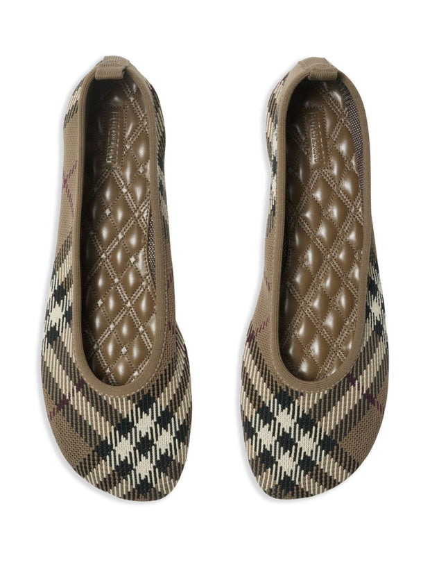 Burberry Checkered Ballerina In Jacquard