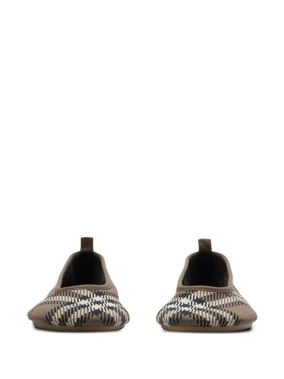 Burberry Checkered Ballerina In Jacquard