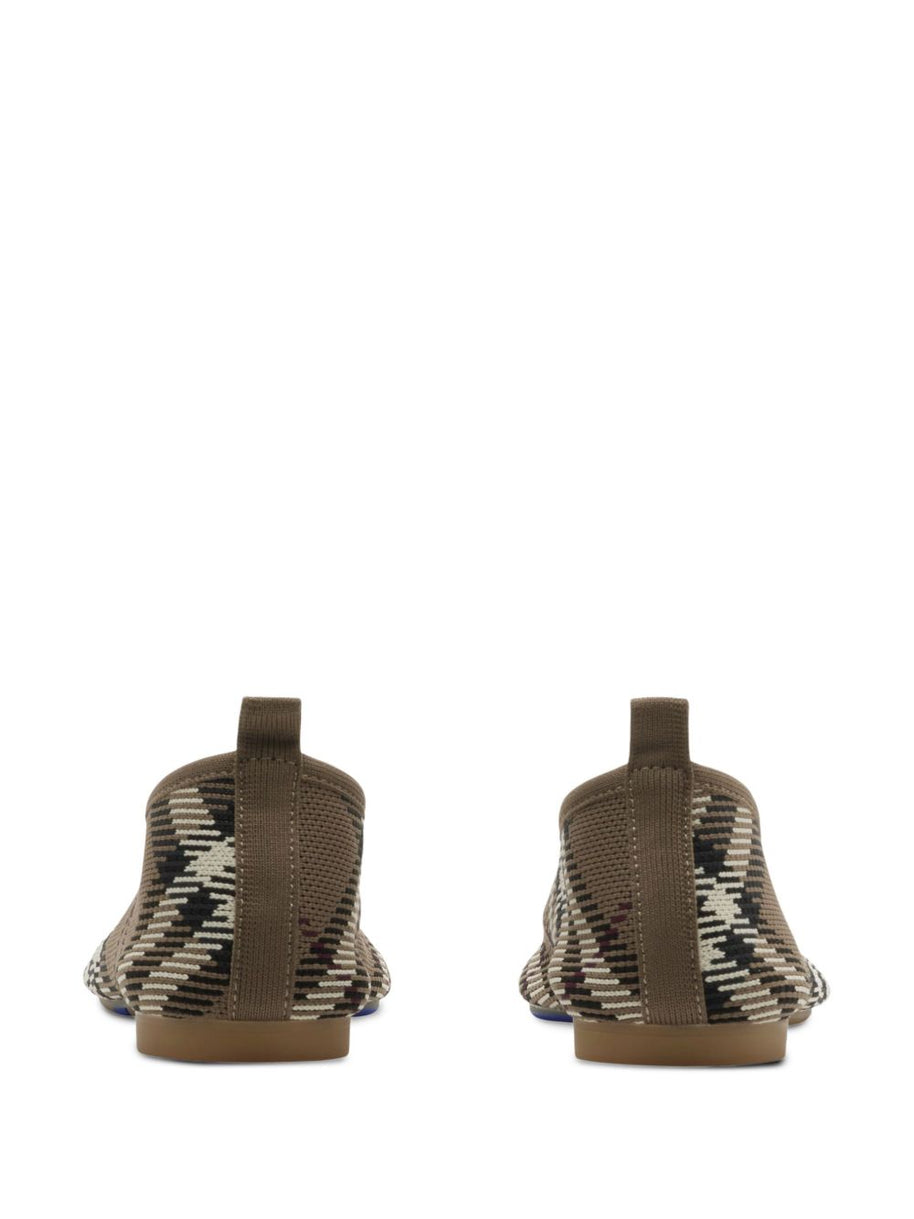Burberry Checkered Ballerina In Jacquard