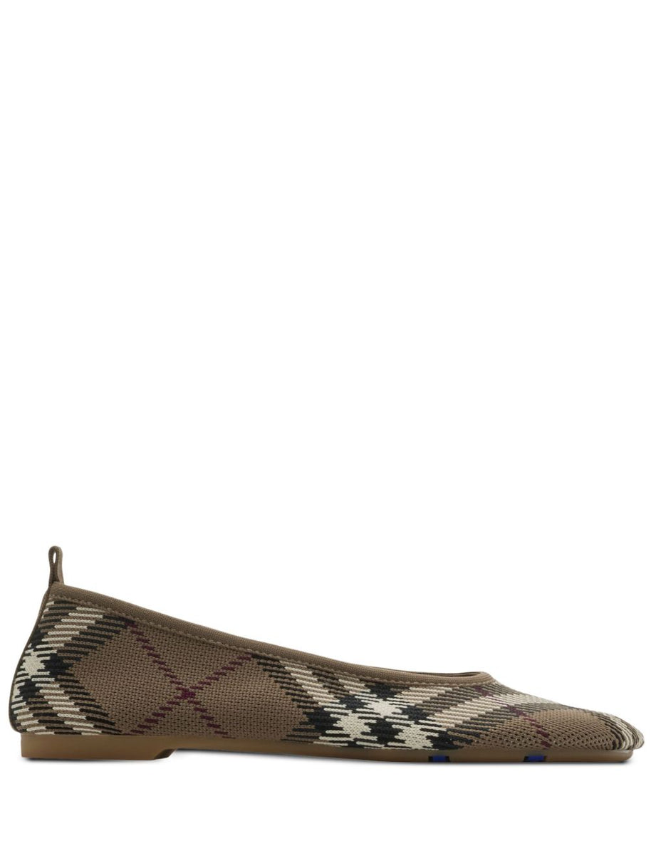 Burberry Checkered Ballerina In Jacquard