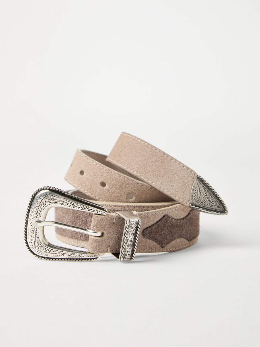 Brunello Cucinelli Leather Bicolor Belt - Beige