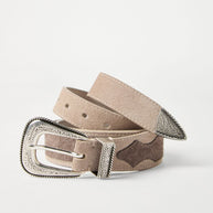 Brunello Cucinelli Leather Bicolor Belt - Beige