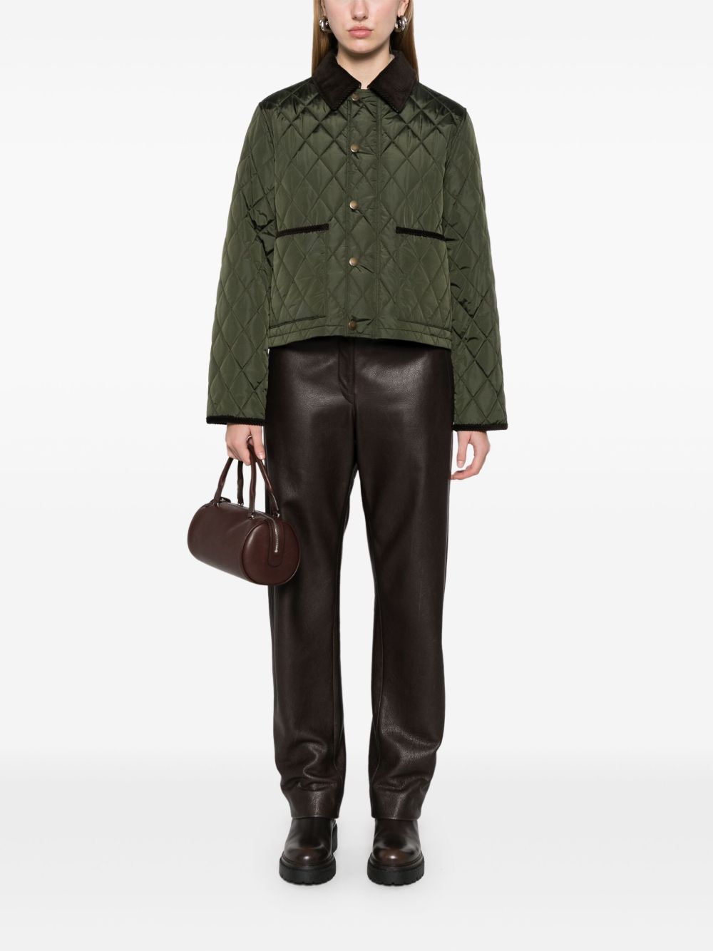 Burberry Quilted Jacket In Green