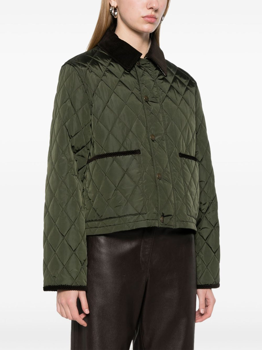 Burberry Quilted Jacket In Green