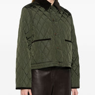 Burberry Quilted Jacket In Green