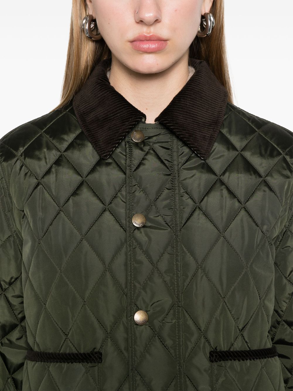 Burberry Quilted Jacket In Green