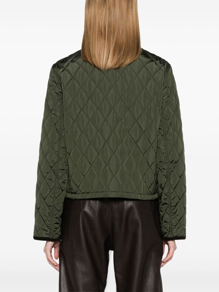 Burberry Quilted Jacket In Green