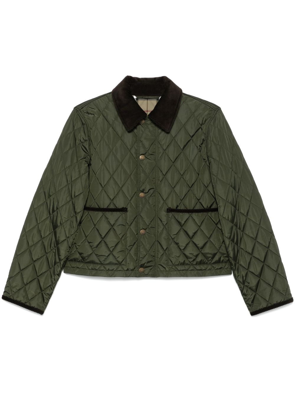 Burberry Quilted Jacket In Green