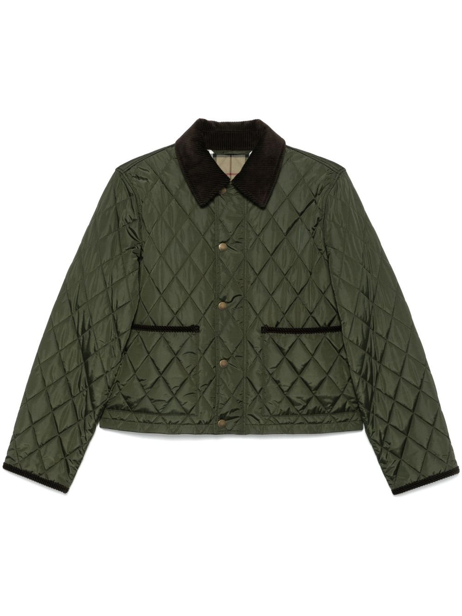 Burberry Quilted Jacket In Green