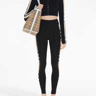 Burberry Check Motif Leggings - Black