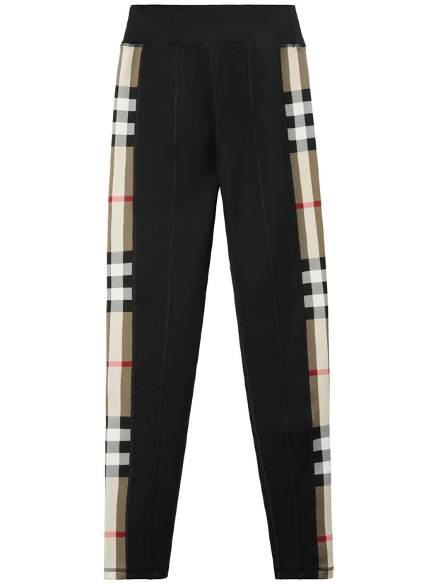 Burberry Check Motif Leggings - Black